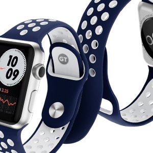 pulseira Para Apple Watch 42/44mm Sport Silicone - Azul | Gt